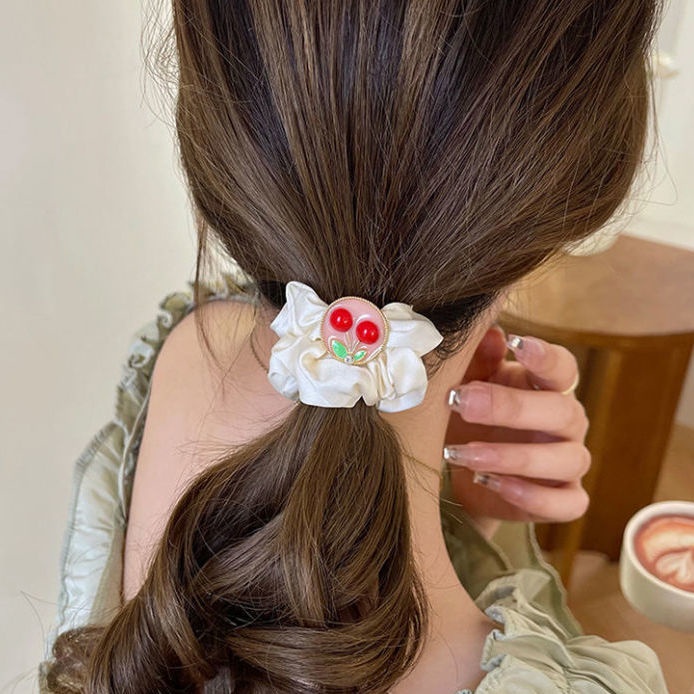 Dây Cột Tóc Bằng Da Cỡ Lớn 2022 Thiết Kế Đơn Giản Xinh Xắn Ốp