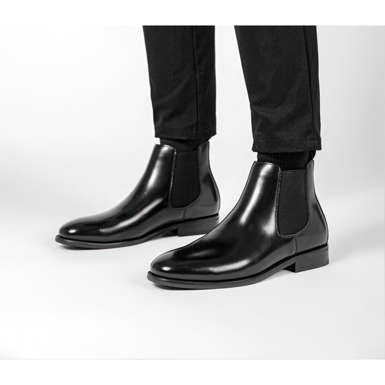 Giày Chelsea Boots Classic Nam PHANANH.4MAN'S Màu Đen da bò GB002