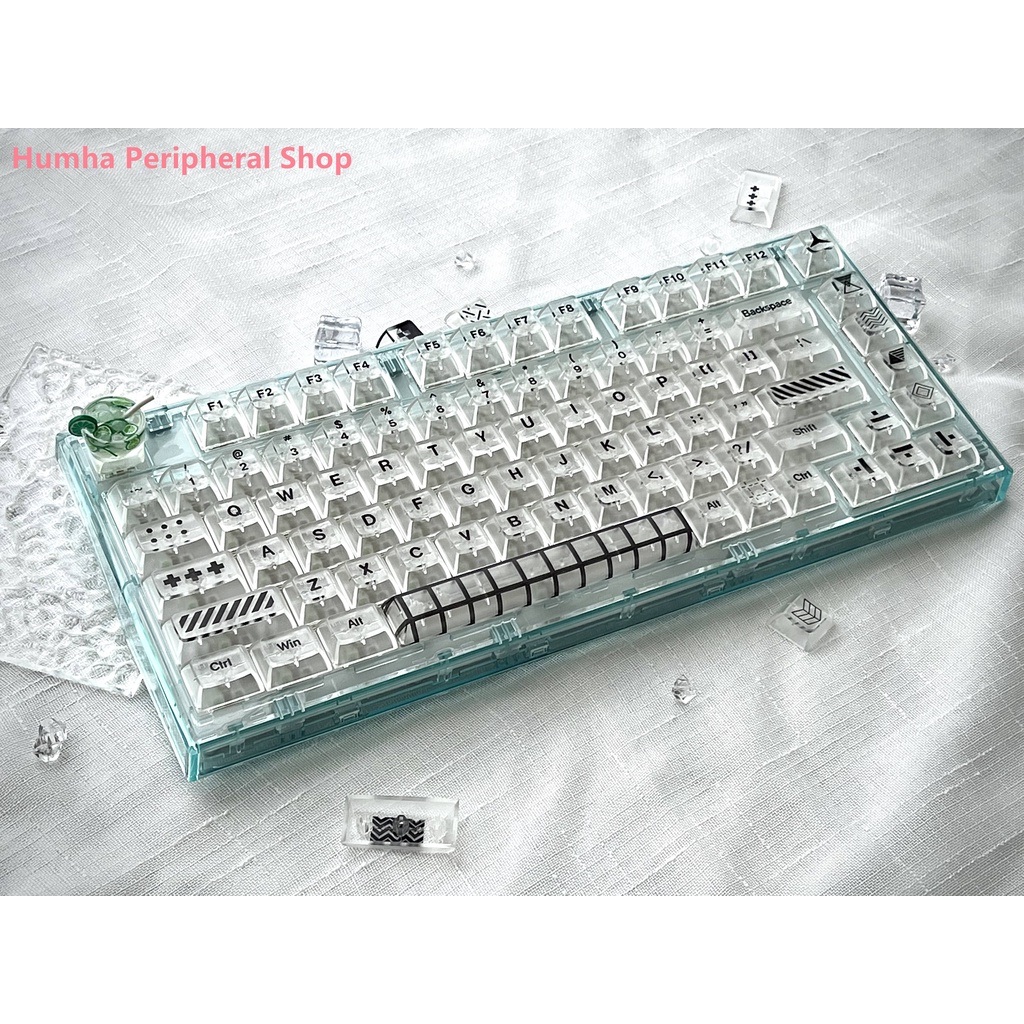 Bàn Phím Cơ Humha 142 Phím Chất Liệu PC Nhuộm Màu KCA profile Trong Suốt