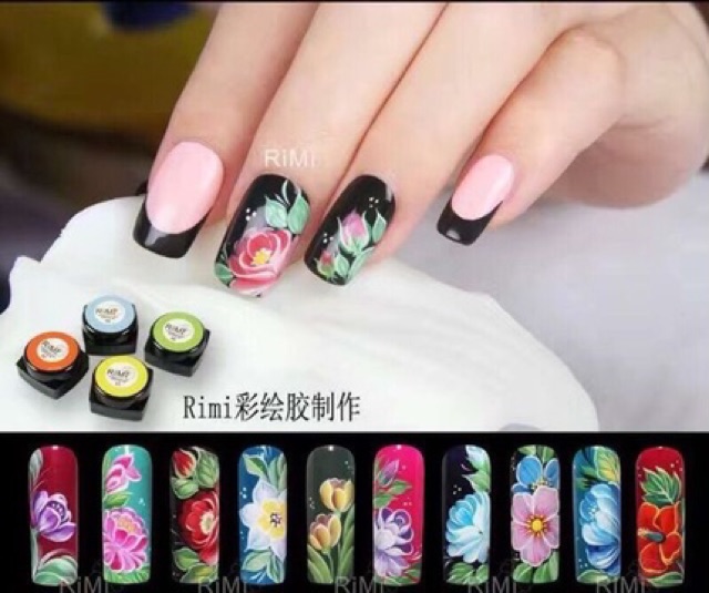 Set gel vẽ móng tay chân yizhixiu (12 màu)