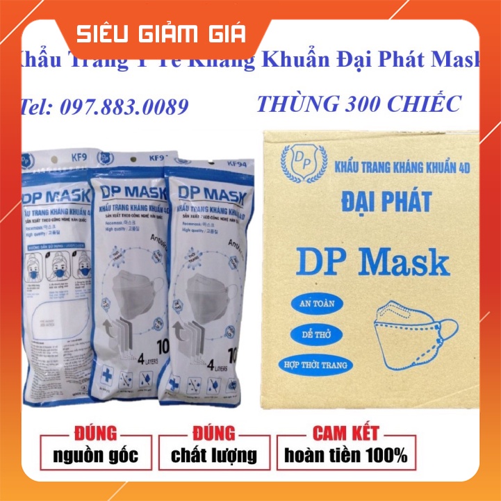THÙNG 300 CHIẾC KHẨU TRANG 4D KF94 ĐẠI PHÁT MASK KHÁNG KHUẨN ÔM SÁT KHUÔN MẶT [ HOME SIÊU RẺ]