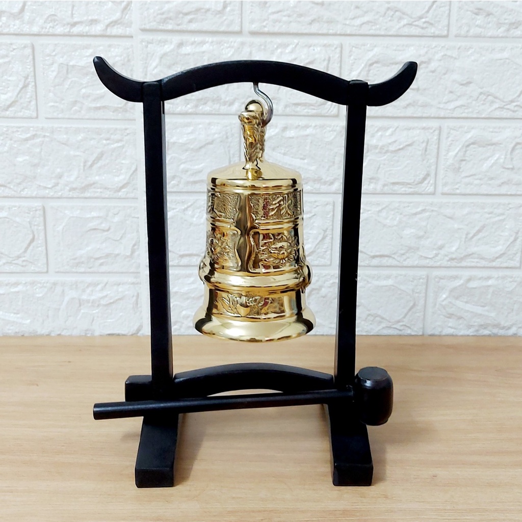 Chuông Đồng Treo Giá Gỗ