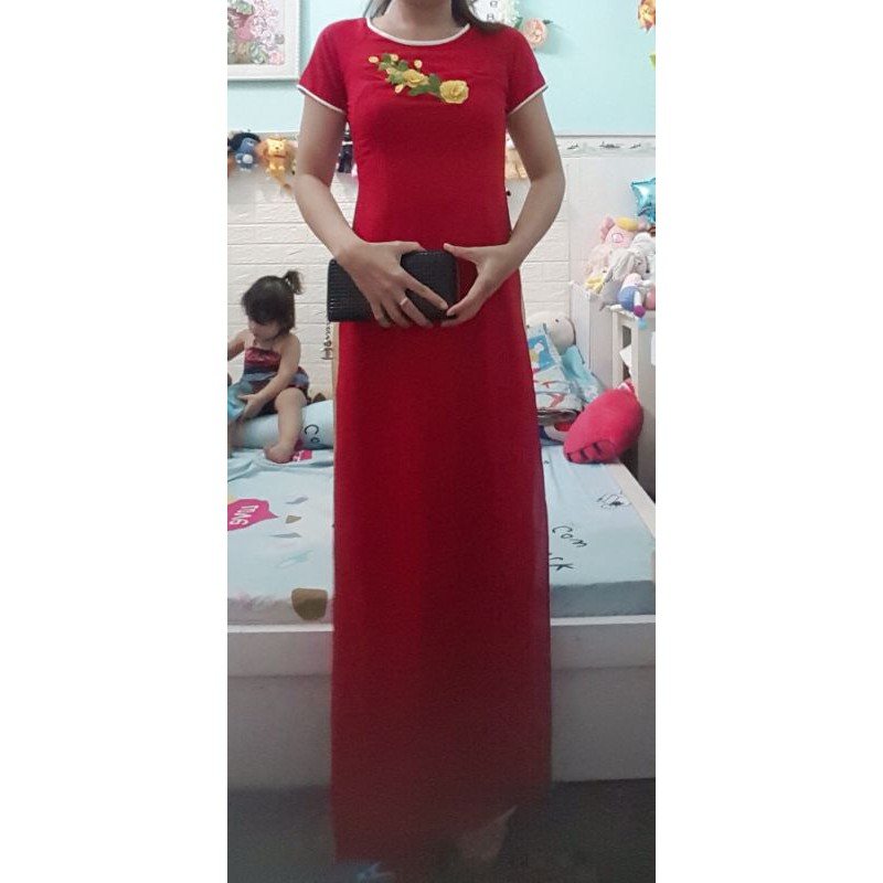 Thanh lý bộ áo dài voan eo 68'-74cm trở lại