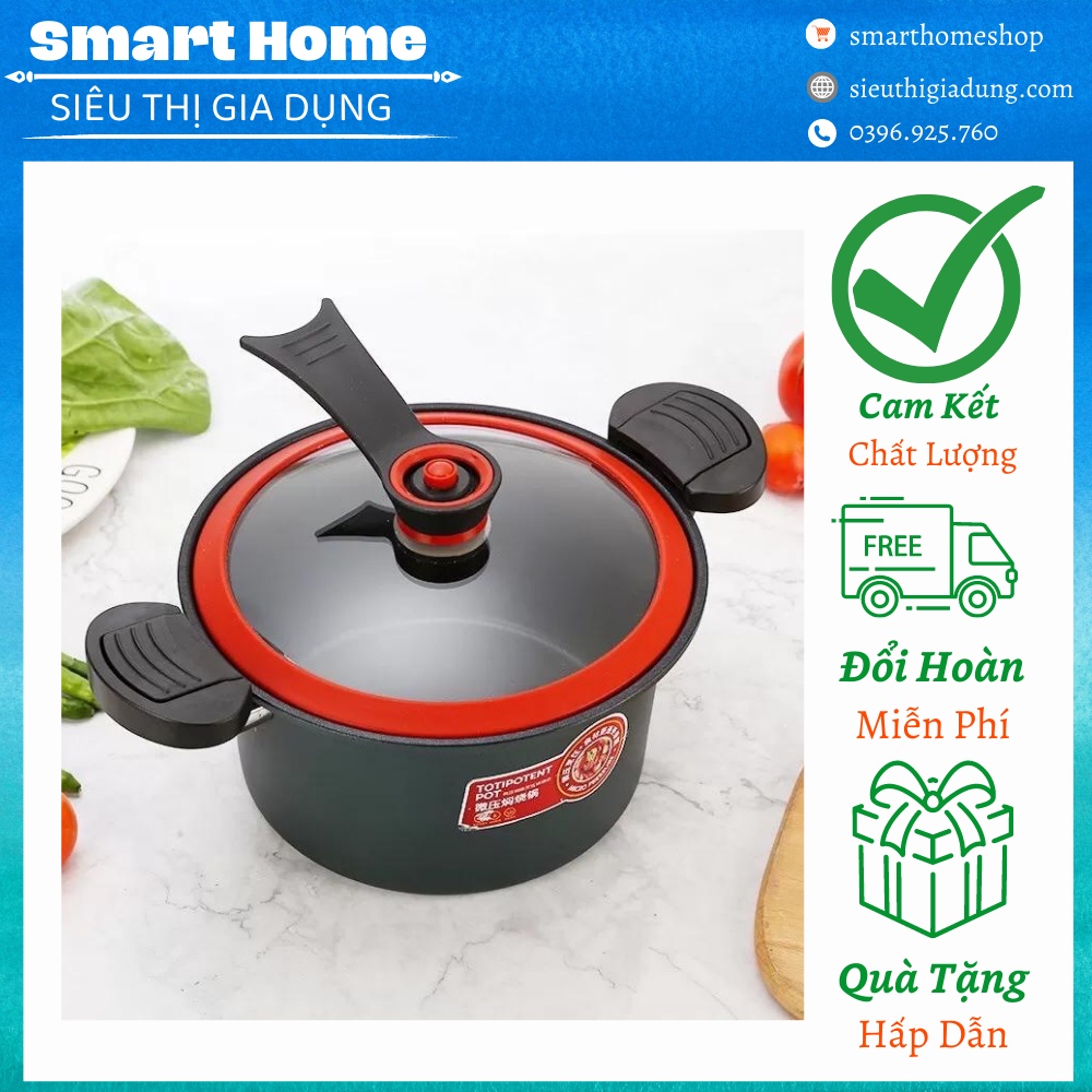 Nồi áp suất đa năng mini totipotent pot 3.5L dùng cho mọi loại bếp từ, bếp gas, bếp hồng ngoại