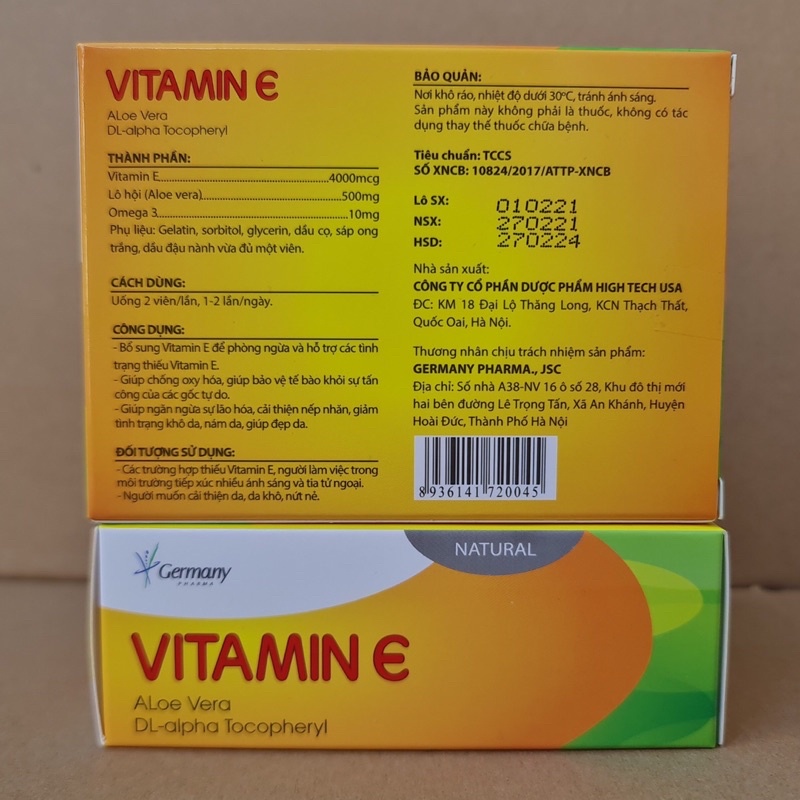 Bổ sung vitamin E giúp da căng mịn sáng đẹp  chính hãng