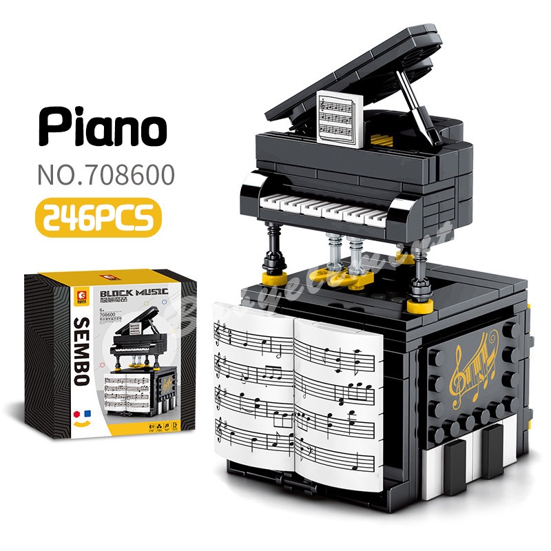 Sáng tạo Mô Hình Khu nhà Đàn Piano Phonograph Nghệ Thuật Không Dây Bluetooth Sạc Lại Được Sáng Tạo DIY Quà tặng Đồ chơi