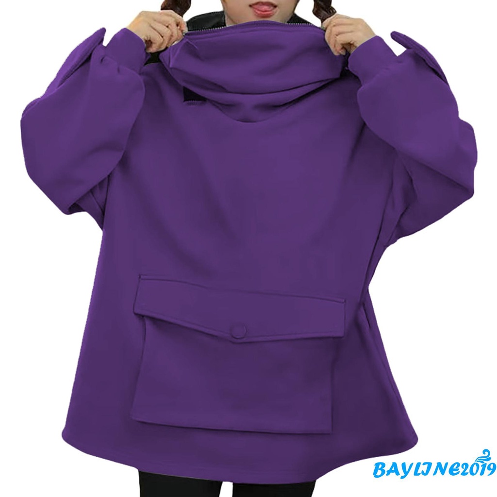 Áo Hoodie Dài Tay Có Túi In Hình Con Ếch Dễ Thương Cho Nữ