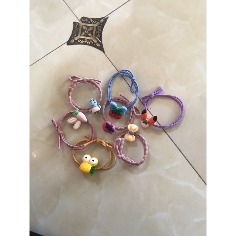 Sét chun buộc tóc nhiều mẫu cho mẹ và bé *1k9/dây*