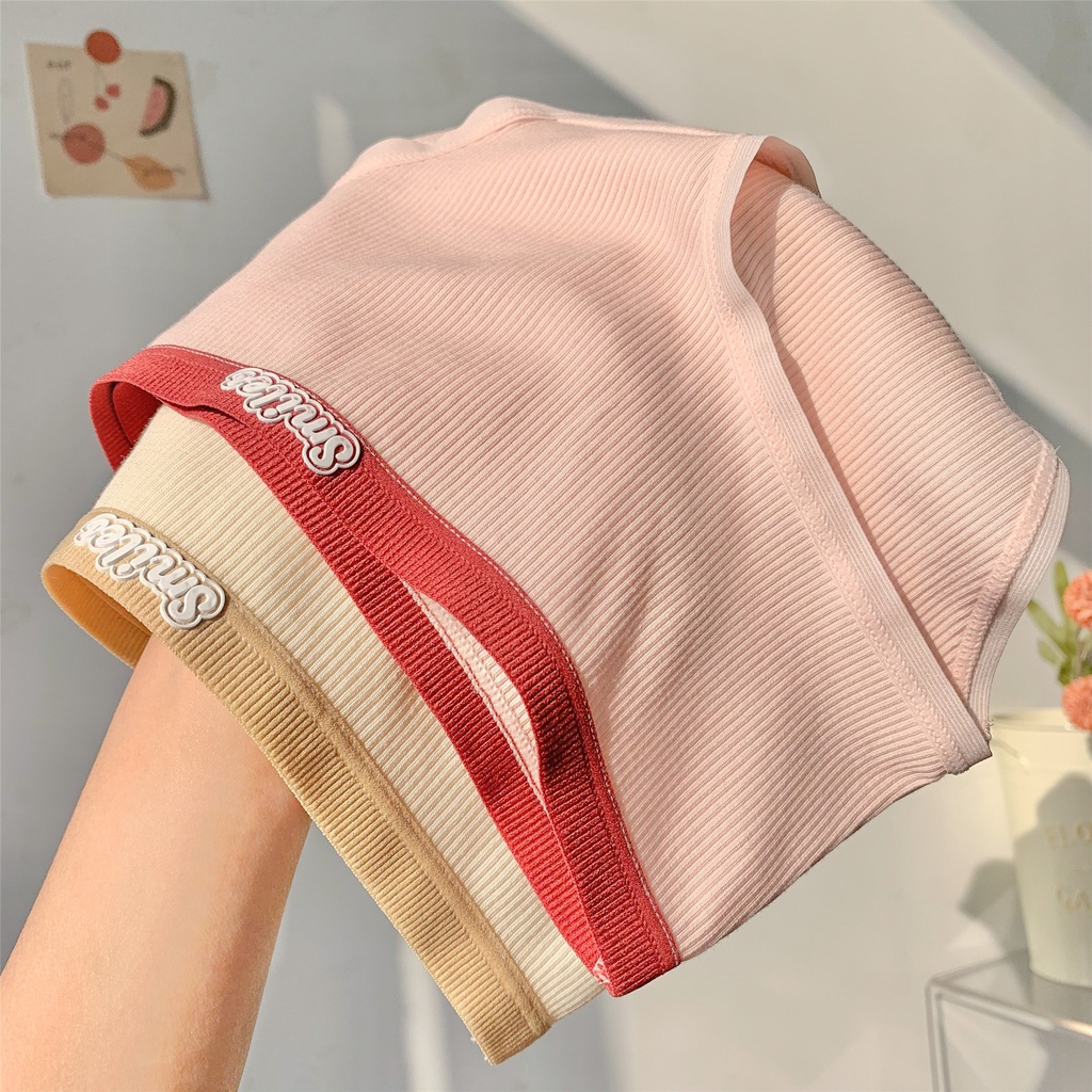 Quần lót nữ cotton smiles gân tăm BRALUNE , quần chíp nữ kháng khuẩn thời trang mã 121