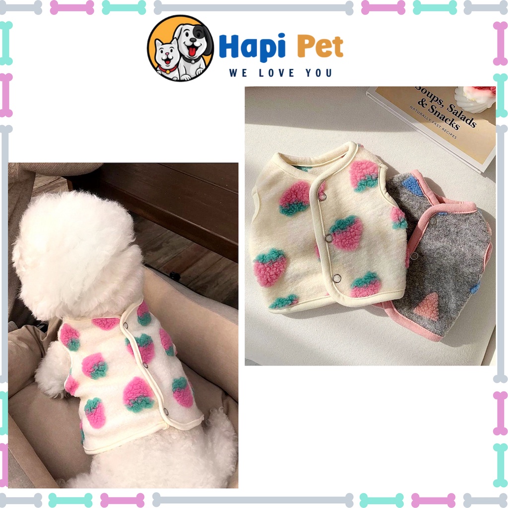 Áo Vest Cute Hàn Quốc Cho Thú Cưng, Quần Áo Chó Mèo Cao Cấp HapiPet_Shop