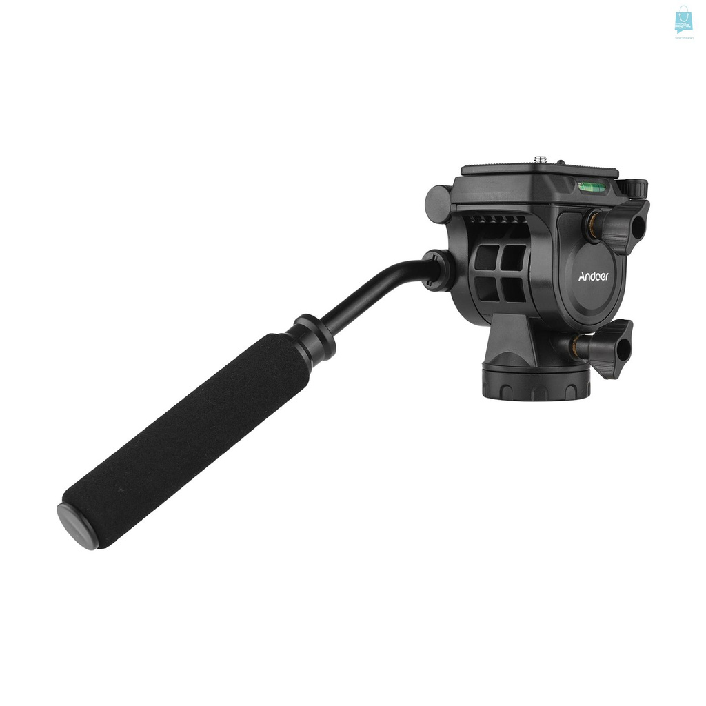 Giá đỡ tripod monopod đầu bi thủy lực trọng tải 5KG tích hợp tay cầm dành cho camera cỡ ốc 1/4| 3/8" để quay Panoramic