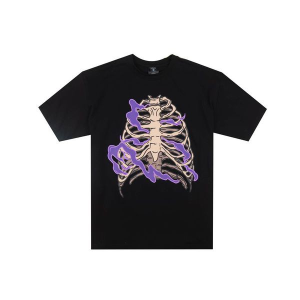 [FULLTAG CHÍNH HÃNG] Áo thun đen tay lỡ unisex ClownZ skull T-shirt  (xương tím) form rộng, chất cotton | BigBuy360 - bigbuy360.vn
