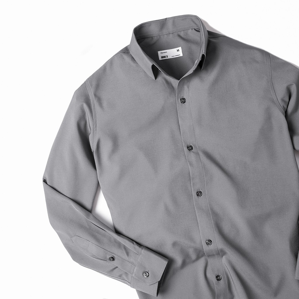 Áo sơ mi nam Double'D chất lụa màu xám SMT00 | BigBuy360 - bigbuy360.vn