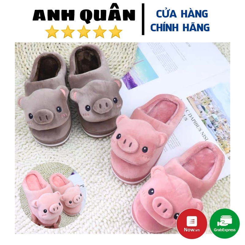Dép Bông nam nữ Hình HEO 3D cuteSục Lông nam nữ hình HEO đi trong nhà cực ấm..