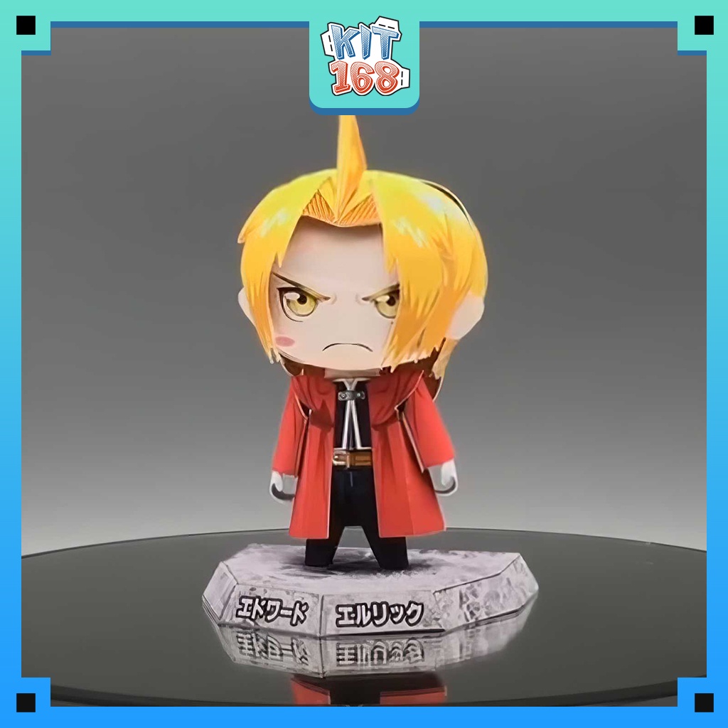 Mô hình giấy Anime Game Chibi Edward Elric - Fullmetal Alchemist+ kit hộp trang trí