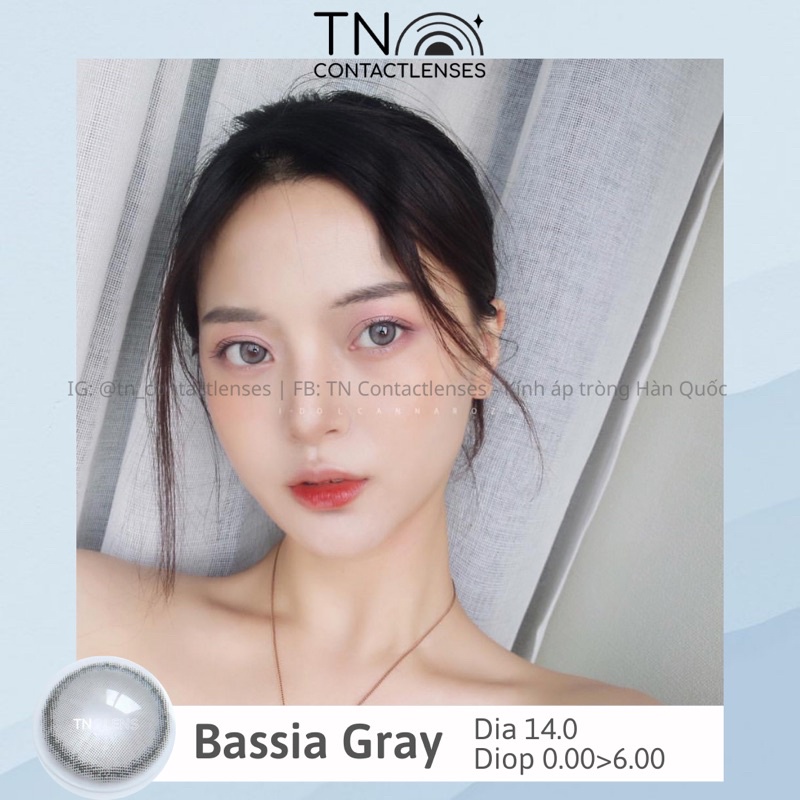 Kính áp tròng BASSIA GRAY 14.0 - Dòng cao cấp độ ẩm cao 12/24h