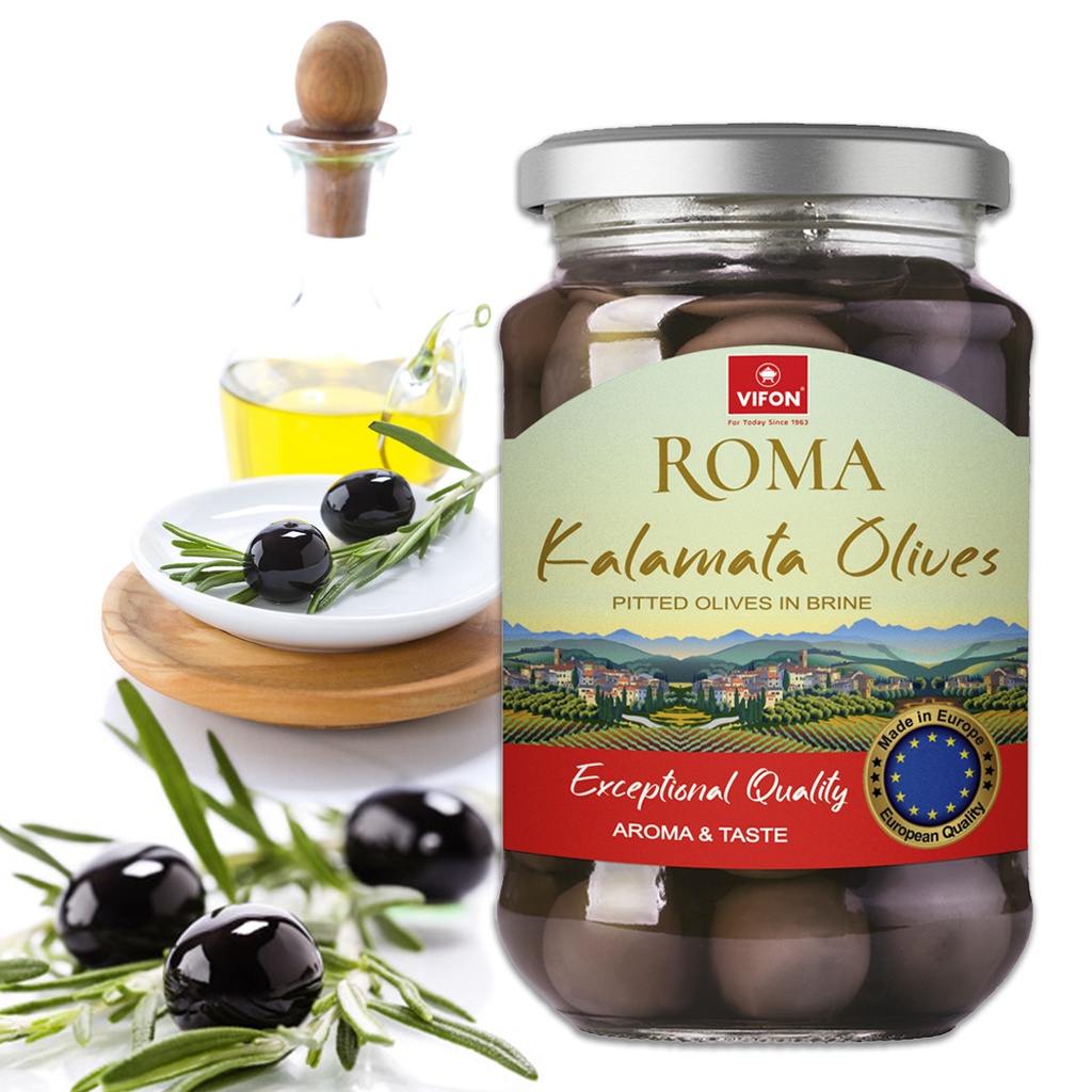 Olive Kalamata Ngâm ROMA (1 hủ x 350ml)