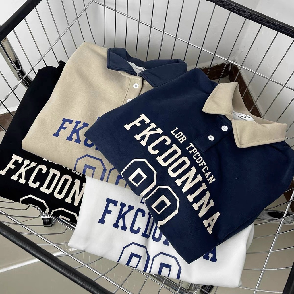 Polo Phối Cổ Nam Nữ Dáng Rộng Cổ Bẻ Số 98 Nhiều Màu Unisex Chất Đẹp Quảng Châu