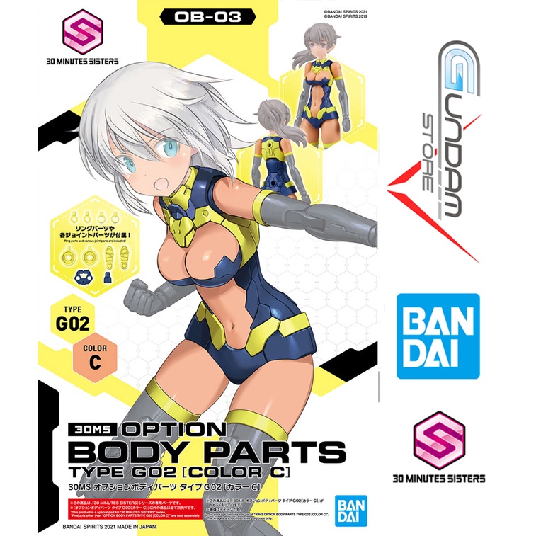 Mô Hình Lắp Ráp 30MS Option Body Parts Type G02 [Color C] 30 Minutes Sisters Bandai Đồ Chơi Anime Nhật