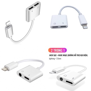 💥Jack Chuyển Đổi Vừa Sạc Vừa Cắm Tai Nghe🛳 (Chia 2 Cổng Chân Lightning Cho Các Dòng iPhone) cáp chia cổng lightning