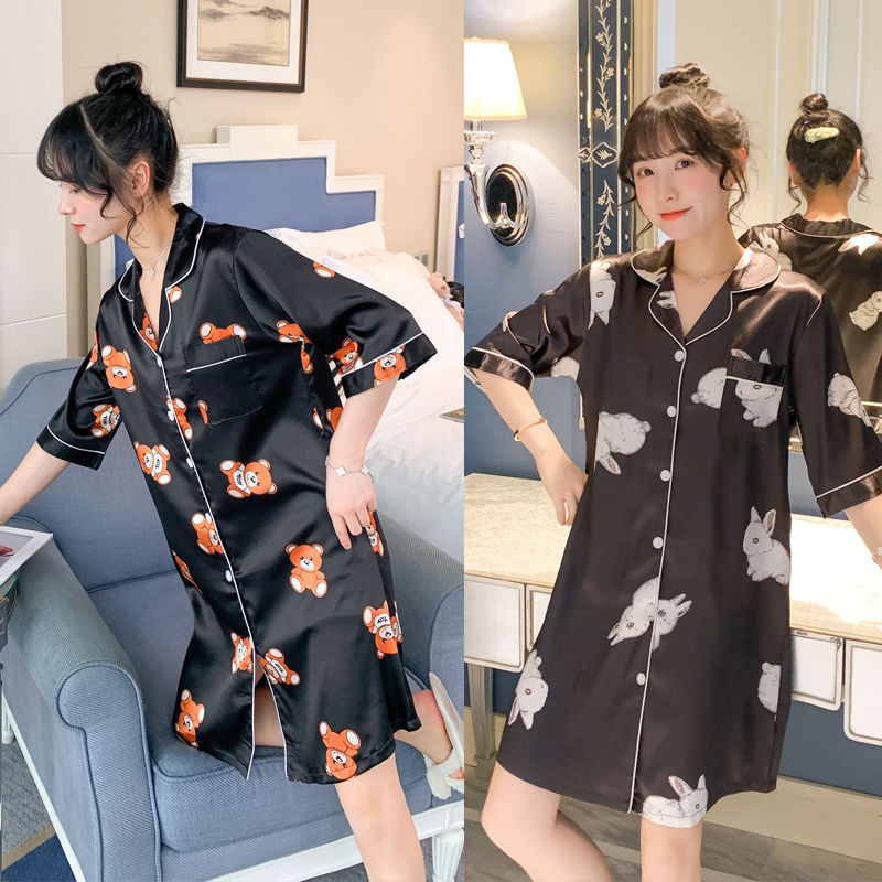 Váy Ngủ Lụa Dáng Rộng Thiết Kế Quyến Rũ Trẻ Trung Cho Bạn Gái | BigBuy360 - bigbuy360.vn