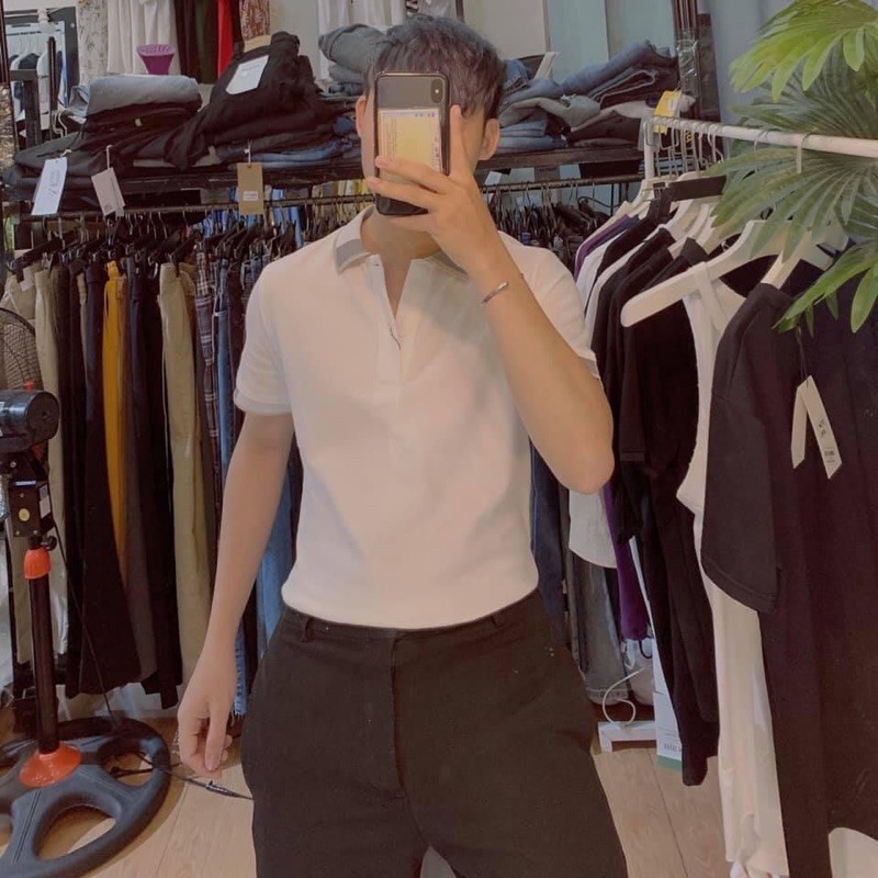 lÁo Polo nam cổ bẻ phối vải cá sấu Cotton xuất xịn,chuẩn form,sang trọng-lịch lãm | BigBuy360 - bigbuy360.vn