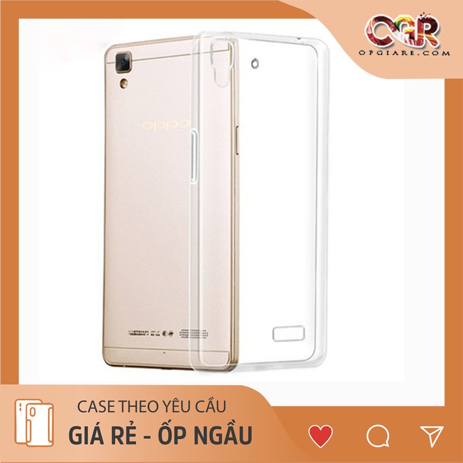 Ốp oppo r7/r7 lite/r7 plus silicone loại dẻo trong suốt chống bẩn bảo vệ an toàn máy