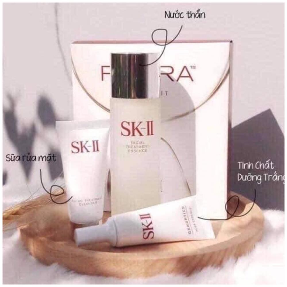 Bộ 3 Món Dưỡng Trắng Da SK II Mini Set PITERA AURA KIT (FTE75ml, SRM20ml, Aura10ml) chính hãng Nhật Bản .