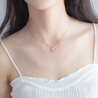 Dây chuyền trăng khuyết nạm đá - kèm hộp trang sức