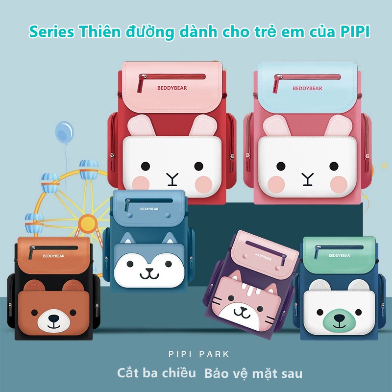 Balo Beddy Bear Hàn Quốc cho bé mẫu giáo & tiểu học cặp sách hoạt hình