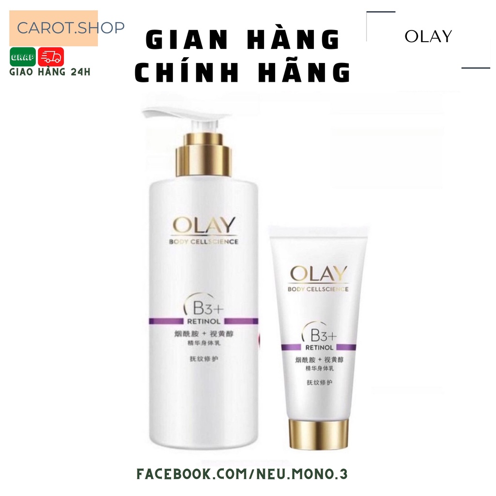 Sữa dưỡng thể Olay B3+ Retinol body lotion dưỡng trắng da thần thánh