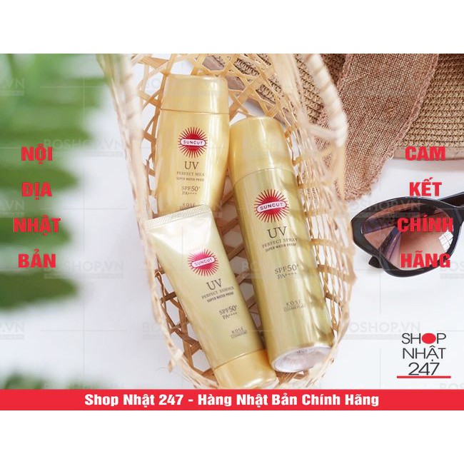 Tinh chất chống nắng Suncut Super Water Proof Perfect UV Protect Essence SPF50+ PA++++ - Nội Địa Nhật Bản