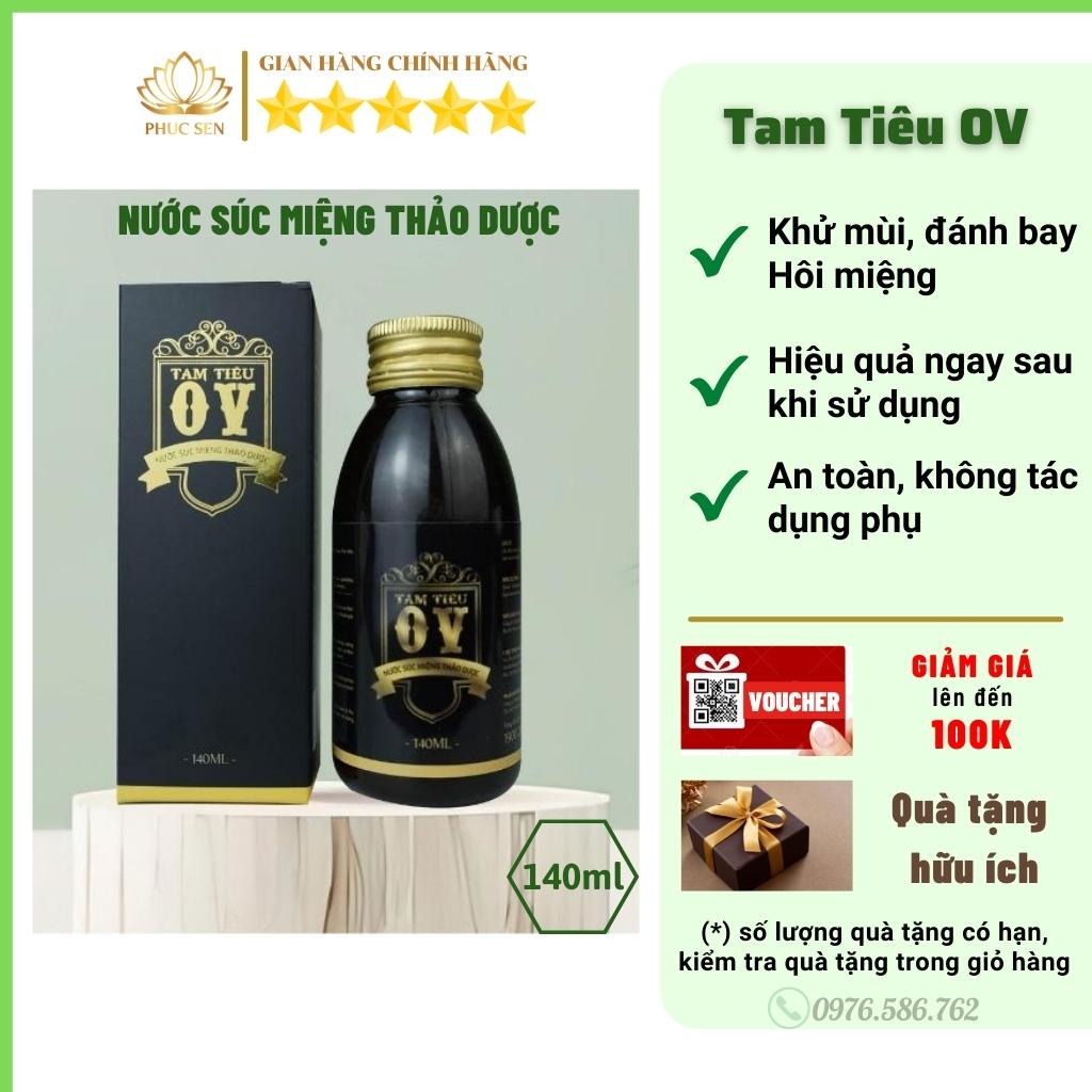 Nước Xúc Miệng Tam Tiêu OV giúp Thơm Miệng, Khử Mùi - Hiệu Quả Sau 5 Đến 7 Ngày Chai 140ml