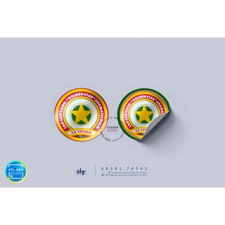 Sticker hình Cao Sao Vàng