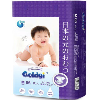Bỉm GoldGi Nội địa Nhật cho bé Tã Dán/Quần đủ size NB92/S84 /M66 /M60/ L56 /L48 /Xl44