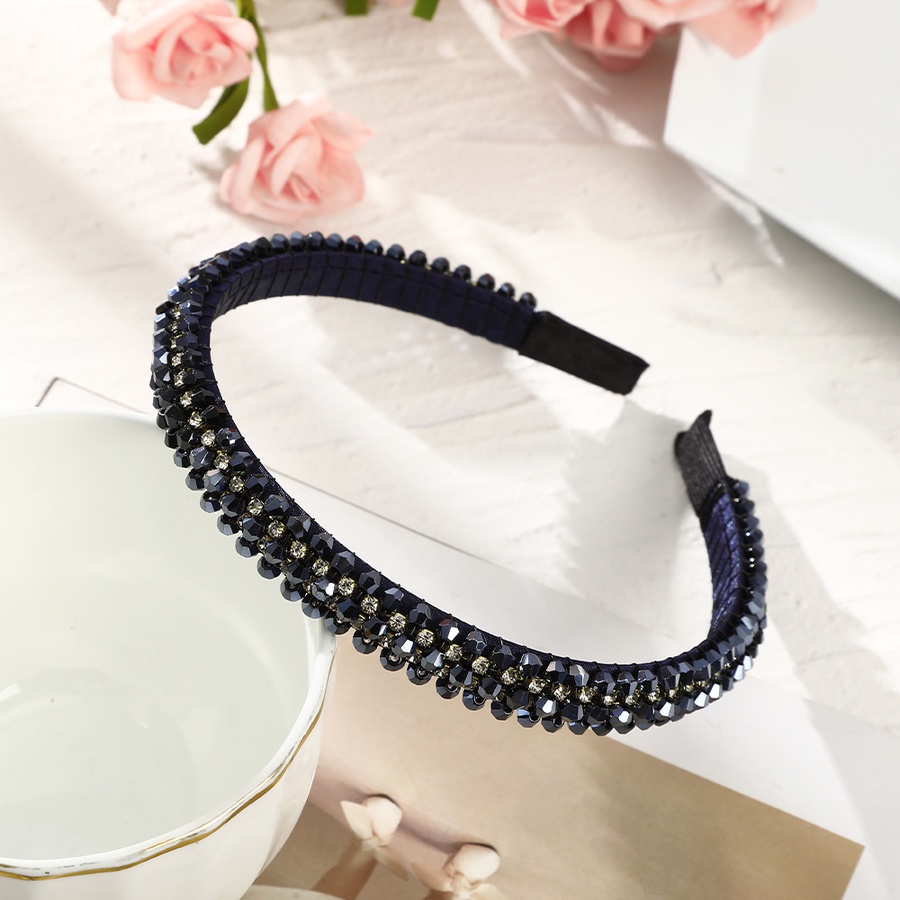 Băng Đô Cài Tóc Đính Đá Pha Lê Lấp Lánh Phong Cách Thời Trang Hàn Quốc Cho Nữ