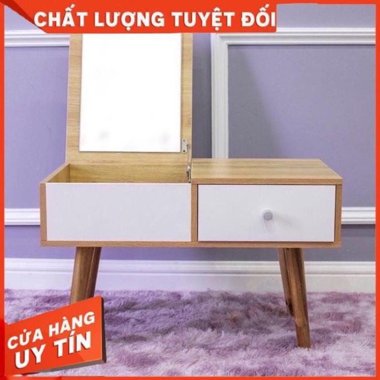 [FREE SHIP] Bàn trang điểm mini nhỏ gọn bàn trang điểm ngồi bệt kèm gương cao cấp để đầu giường Gỗ MDF