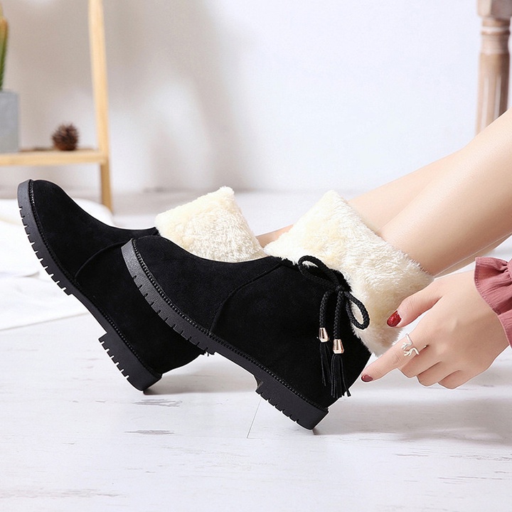 BỐT NỮ LÓT LÔNG - BOOT NỮ MÙA ĐÔNG ẤM ÁP mã SP: 024 | BigBuy360 - bigbuy360.vn