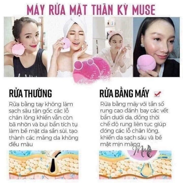 Máy Rửa Mặt Thần Kỳ Muse Chính Hãng