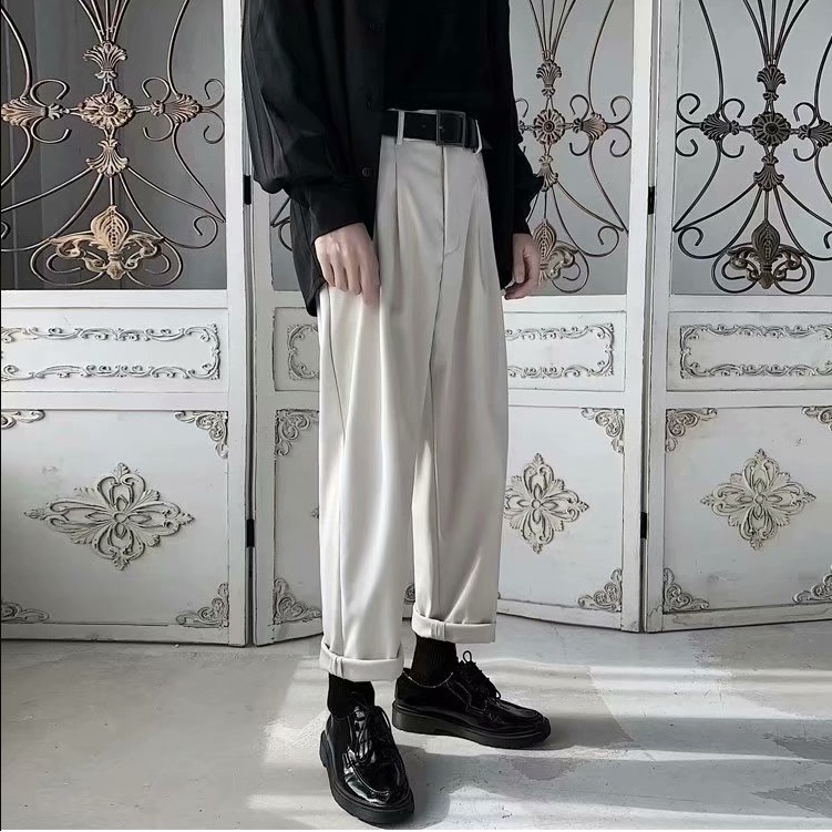 Quần Tây Nam Ống Rộng Phong Cách Hàn Quốc Mới