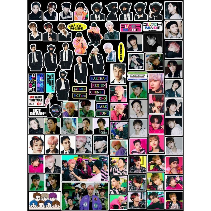 Set 50 hình dán trang trí Nct Dream Glitch Mode