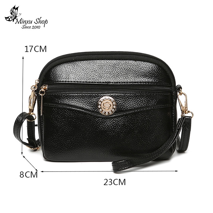 Túi xách đeo chéo nữ da đẹp, Túi Đeo Vai Nhiều Ngăn Đi Chơi Tiện Lợi, Làm Qùa Tặng Xinh Đẹp phong cách Hàn Quốc TD12