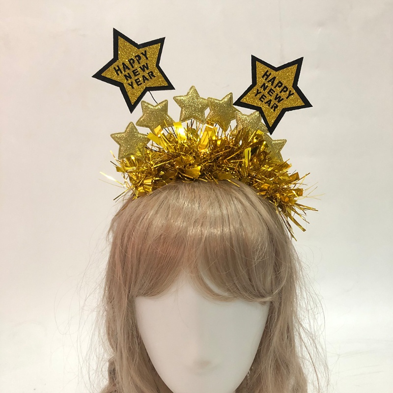 Cài Tóc Hình Ngôi Sao Năm Mới 2022 Đính Kim Sa Lấp Lánh