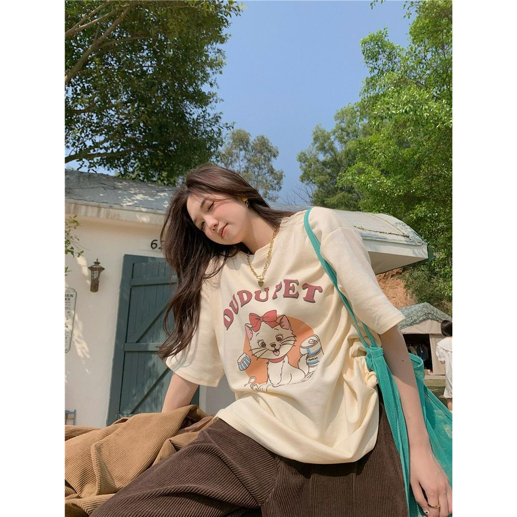 Áo Thun Cotton Nguyên Chất Ngắn Tay In Hình Dễ Thương 61290