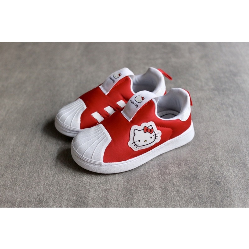 Giày Thể Thao Adidas superstar Hình hello kitty Đáng Yêu Cho Bé