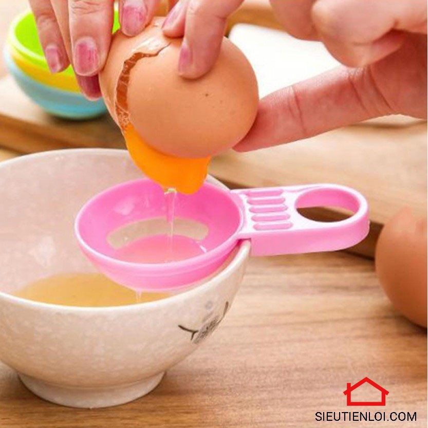 Đồ tách trứng hình muỗng loại tốt tặng kèm móc treo 3d siêu dính dán tường siêu tiện lợi