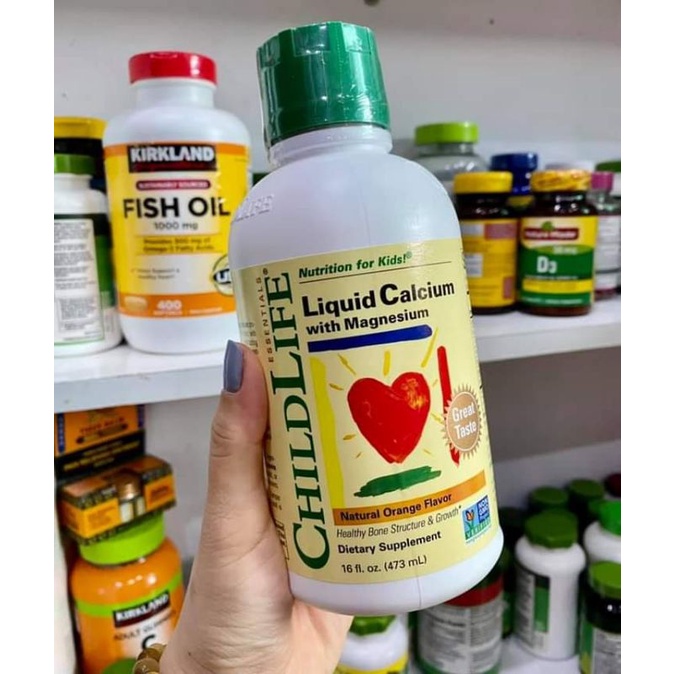 CANXI DẠNG NƯỚC - CHILDLIFE LUQUID CALCIUM WITH MAGNESIUM 473ML