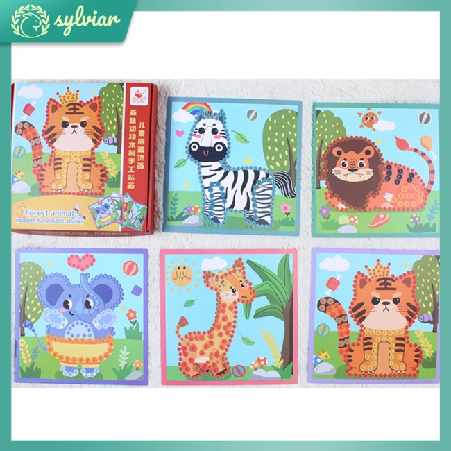 Bộ Tranh Đính Đá Mini DIY Họa Tiết Hoạt Hình Bằng Gỗ Dùng Để Trang Trí