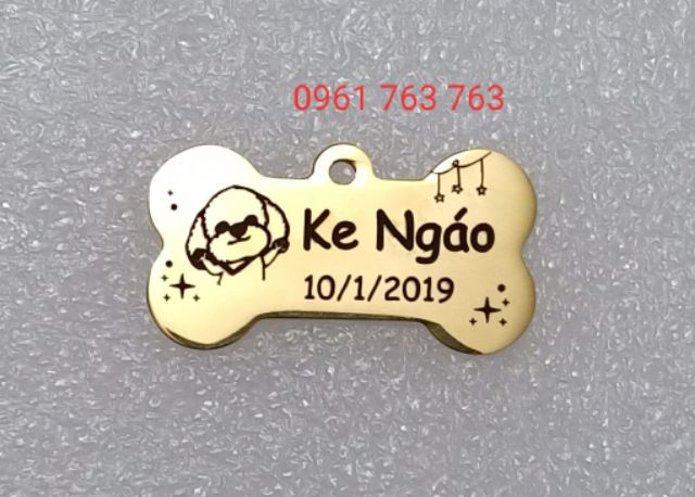 Bảng tên chó mèo khắc nội dung theo yêu cầu