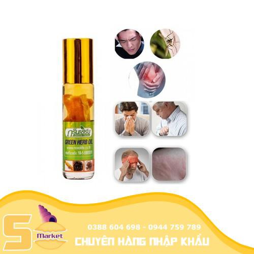 Dầu Lăn Thảo Dược Nhân Sâm Green Herb Oil 8ml Thái Lan